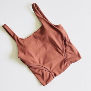 Lululemon SIZE 8 Nulu and Mesh back shelf bra yoga tank top - Ancient Copper